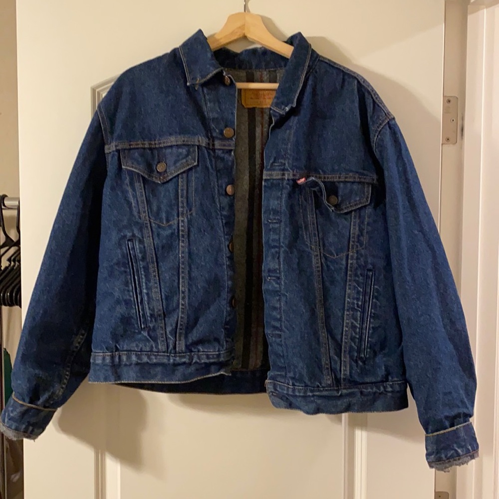 wool lined Levi’s denim jacket. vintage!!